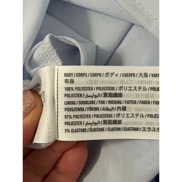 NWT Abercrombie & Fitch Camille Midi Dress Women's XL Blue Floral Cottagecore - Picture 12 of 13